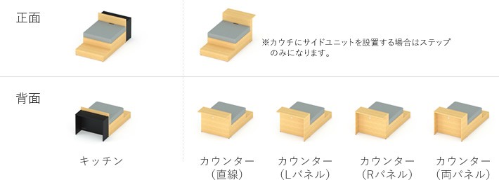 中央設置 メインユニット カウチ