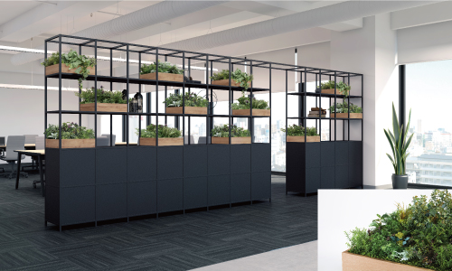 自然な印象の植栽がオフィスに心地良さをもたらします