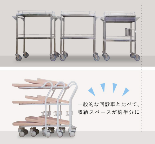 使わないときは、重ねて省スペースに