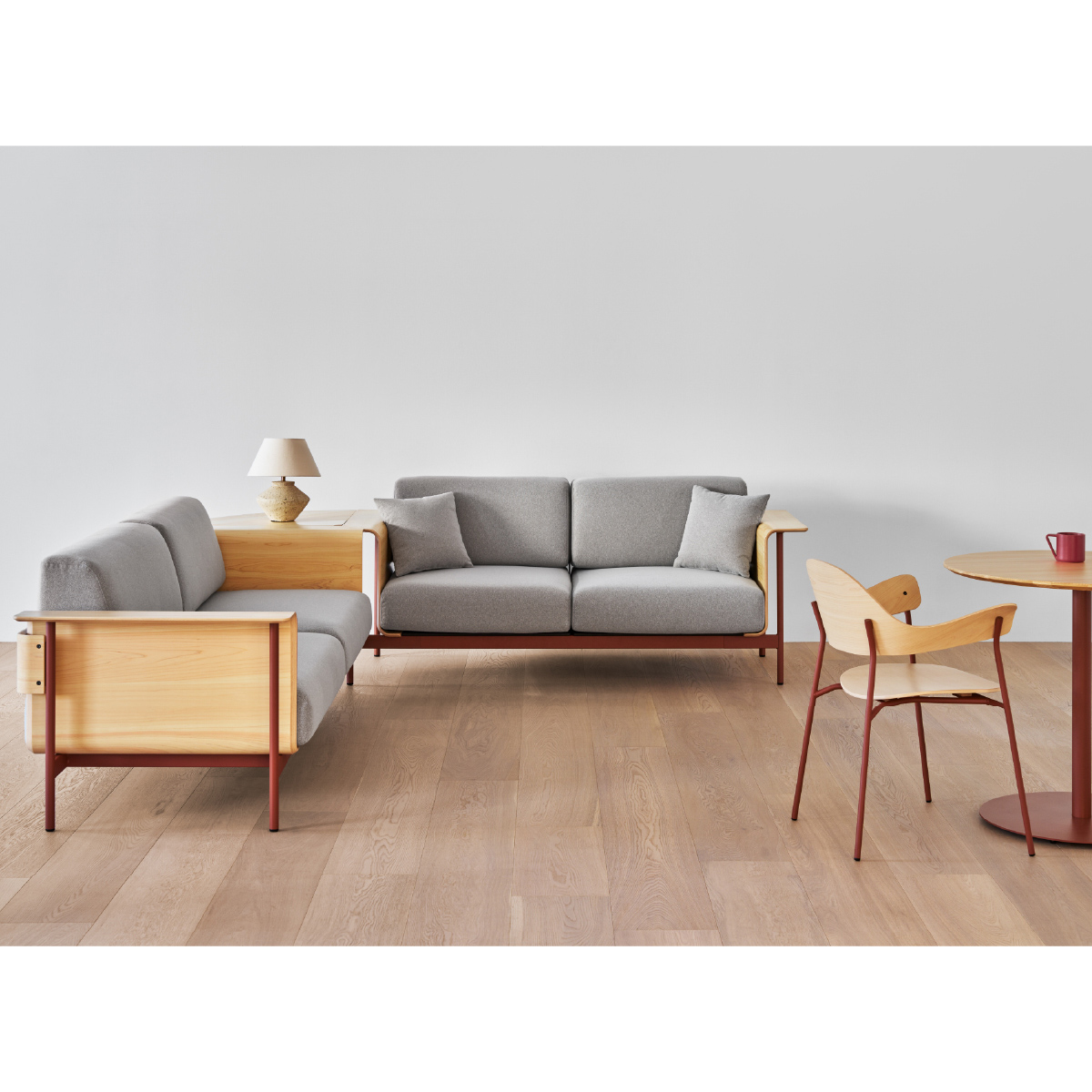 美品■コクヨ■フランク・ロイド・ライト■タリアセン■アームソファ■2台セット■ コクヨ 応接セット 応接イス フェリー アームチェアー 本革 W910×D850