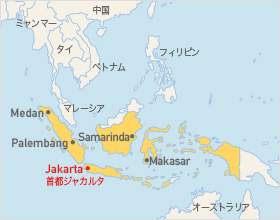 インドネシアの地図